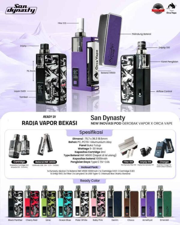 最強主機 SAN DYNASTY 小海豚｜30W 小煙主機（11 色）