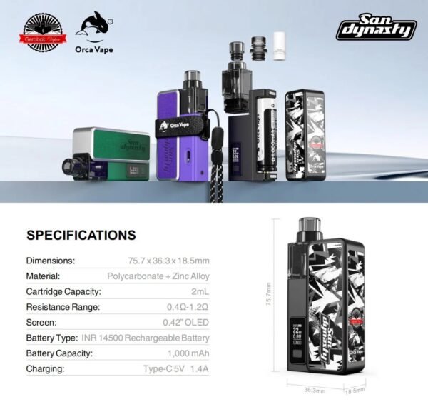 最強主機 SAN DYNASTY 小海豚｜30W 小煙主機（11 色）